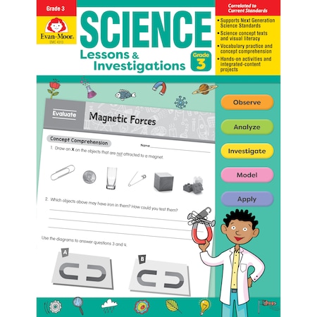 Evan-Moor Educational Publishers Science Lessons and Investigations, Teachers Edition, Grade 3 4313